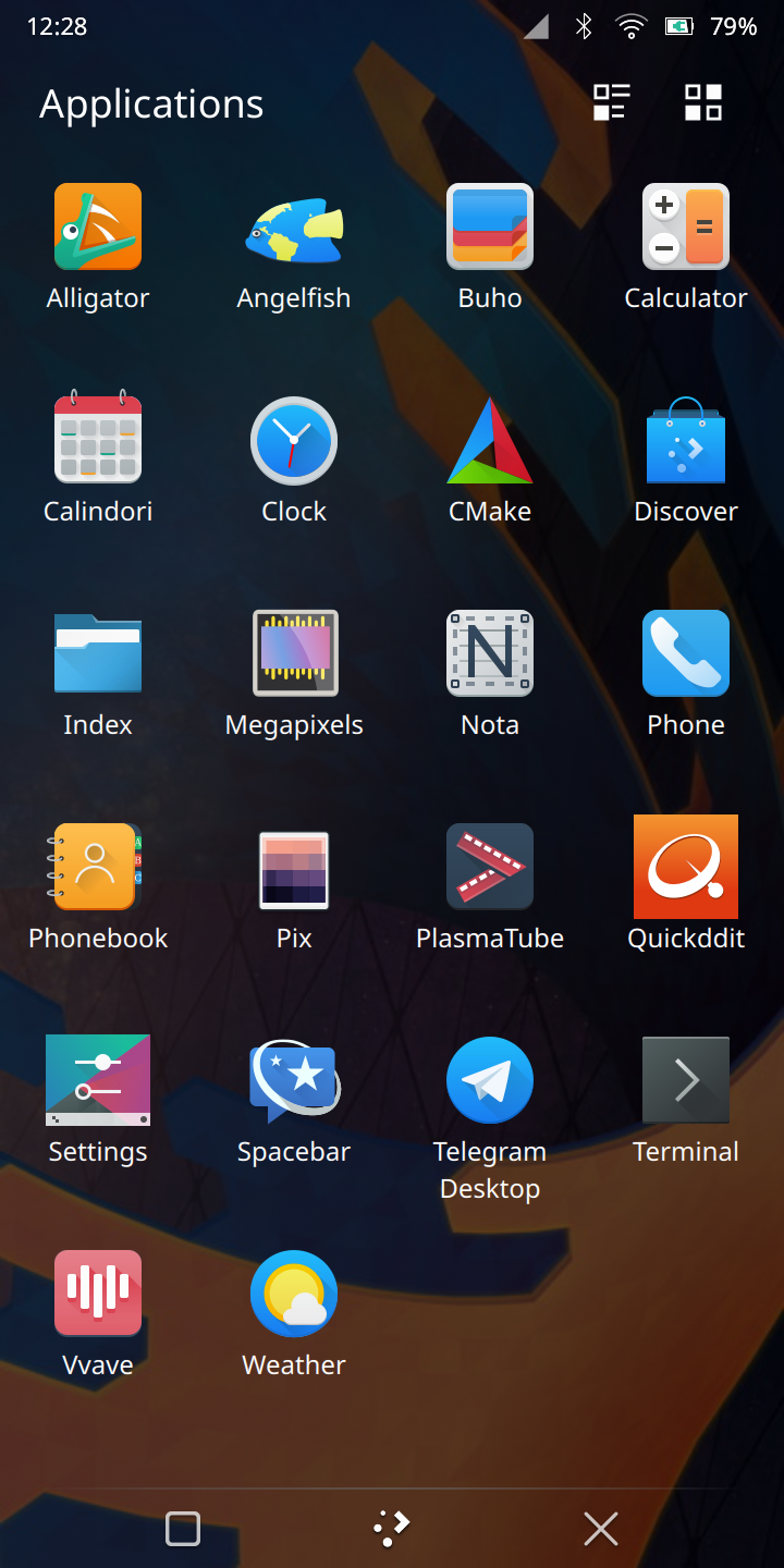 KDE Application tray