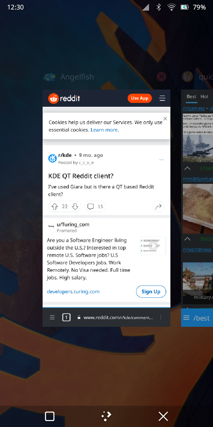 KDE Hidden applications (open applications menu)